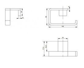 Тримач для туалетного паперу TOTO Neorest настінний без кришки хром YH900