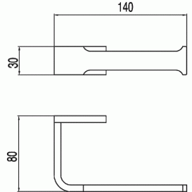 Держатель для туалетной бумаги без крышки Tres Loft-Tres  настенный хром 20063612