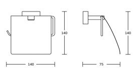 Тримач для туалетного паперу VBI Mercury з кришкою метал хром VBI-040213CH