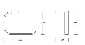 Тримач для туалетного паперу VBI Neptune метал чорний VBI-040511BL