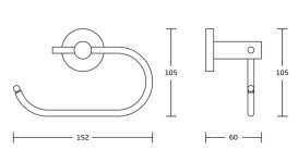 Тримач для туалетного паперу VBI Venus 2 метал золото VBI-040011GL