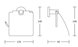 Держатель для туалетной бумаги VBI Venus с крышкой металл хром VBI-040013CH
