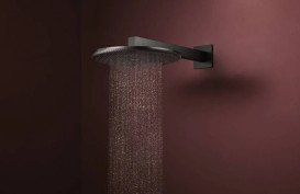 Держатель для верхнего душа Hansgrohe E 39 см черный матовый хром 24337340