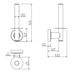 Держатель для запасного рулона туалетной бумаги Sonia Tecno Project латунь хром 183968