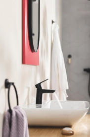 Держатель-кольцо для полотенец Grohe QuickFix Start металл черный матовый 411742430