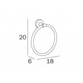 Держатель-кольцо для полотенец Inda Gealuna хром A10160 CR