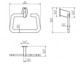 Держатель-кольцо для полотенец Sonia Luce латунь/акриловое стекло черный/коричневый 182572