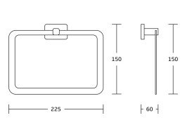 Держатель-кольцо для полотенец VBI Mars металл черный VBI-040103BL