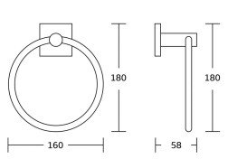 Держатель-кольцо для полотенец VBI Saturn металл золото VBI-040303GL