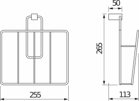 Тримач-кошик для журналів Jika Cubito хром H3857320040001