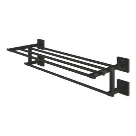 Тримач-полиця для рушників Grohe QuickFix Start Cube метал чорний матовий 410992430