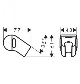 Держатель ручного душа Hansgrohe WallStoris пластик белый матовый 27917700