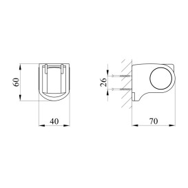 Держатель ручного душа Kroner KRM C923 металл хром CV023564
