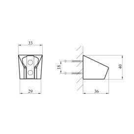 Утримувач ручного душу Kroner KRP ESG925 нержавіюча сталь нікель CV022986
