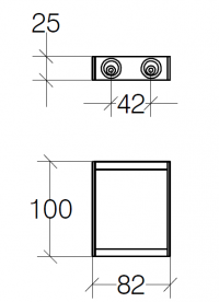 Тримач склянки і дозатора Lineabeta Skuara латунь хром 52808.29