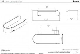 Тримач туалетного паперу Sonia S5 Black настінний нержавіюча сталь чорний матовий 176472