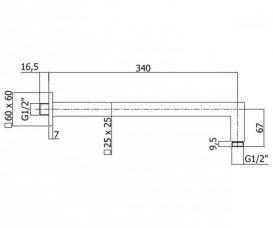 Тримач верхнього душу Paffoni Elle хром ZSOF 063 CR 350