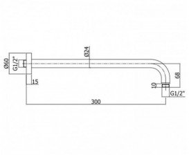 Тримач верхнього душу Paffoni хром ZSOF 035 CR