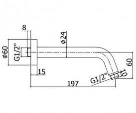 Держатель верхнего душа Paffoni хром ZSOF 038 CR