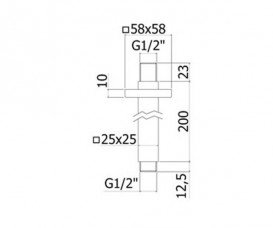 Держатель верхнего душа Paffoni хром ZSOF 119 CR