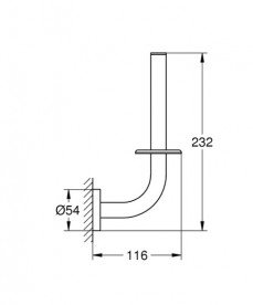Держатель запасного рулона туалетной бумаги Grohe QuickFix Start металл суперсталь 41186DC0