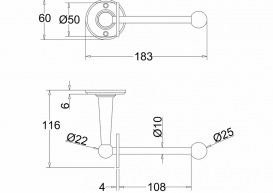 Тримач запасного рулону туалетного паперу Burlington латунь золото A6 GOL