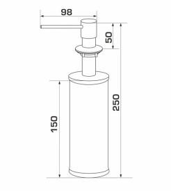 Диспенсер для моющего средства Granado Redondo gris gd0208