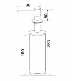 Диспенсер для моющего средства Granado Redondo inox gd0207