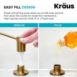 Диспенсер для жидкого моющего средства Kraus золото KSD-43BG
