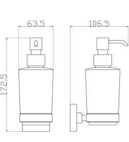 Диспенсер для жидкого мыла Аквародос Орландо 8932C с держателем золото АР000113364