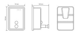 Диспенсер для рідкого мила Bemeta Hotel 500 мл нержавіюча сталь білий матовий 105109024