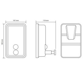 Диспенсер для рідкого мила Bemeta Hotel 850 мл нержавіюча сталь білий матовий 105109034