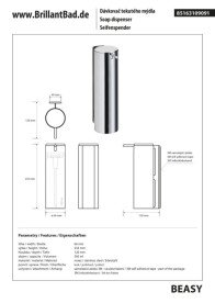 Диспенсер для жидкого мыла Bemeta Hotel 500 мл нержавеющая сталь полированная 163109091