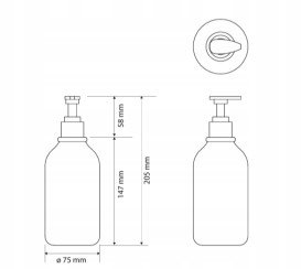 Диспенсер для жидкого мыла Bemeta Hotel 500 мл пластик белый матовый 131567700