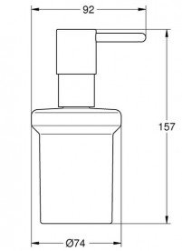 Диспенсер для рідкого мила Grohe Essentials метал чорний матовий/матове скло 1024702430