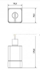 Диспенсер для жидкого мыла Haceka Aline Gold белый/матовое золото 1196889