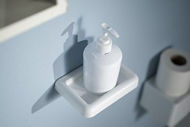 Диспенсер для рідкого мила Haceka Yoly підвісний пластик білий 1137995