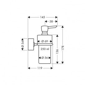 Диспенсер для рідкого мила Hansgrohe Axor Uno шліфований нікель 41519820