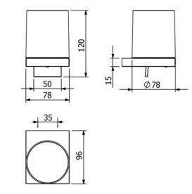 Диспенсер для жидкого мыла Kludi Vela C с держателем оружейная сталь PVD 31976N2