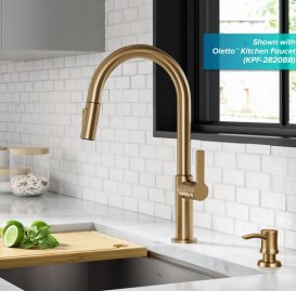 Диспенсер для жидкого мыла Kraus Boden латунь/пластик золото KSD-54BB