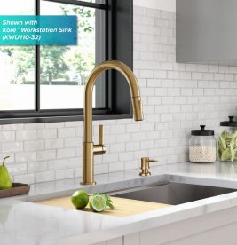 Диспенсер для жидкого мыла Kraus Boden латунь/пластик золото KSD-54BB