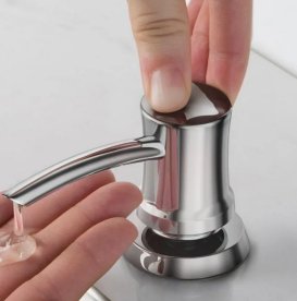 Диспенсер для рідкого мила Kraus Boden латунь/пластик хром KSD-54CH