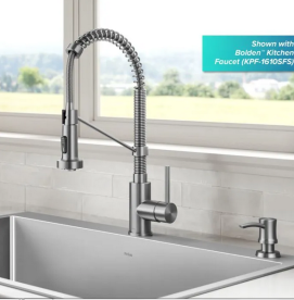 Диспенсер для рідкого мила Kraus Boden латунь/пластик нержавіюча сталь KSD-54SFS