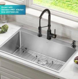 Диспенсер для жидкого мыла Kraus Boden латунь/пластик черная нержавеющая сталь KSD-54SFSB