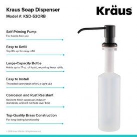 Диспенсер для жидкого мыла Kraus Boden тёмный шоколад KSD-53-ORB