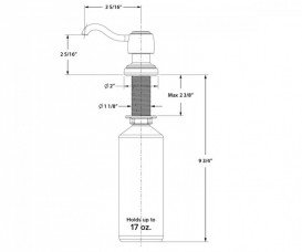 Диспенсер для рідкого мила Kraus Mylo нержавіюча сталь KSD-52SS