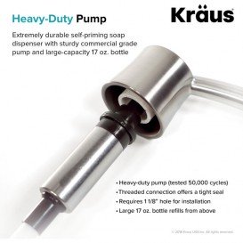 Диспенсер для жидкого мыла Kraus Savan нержавеющая сталь KSD-51SS