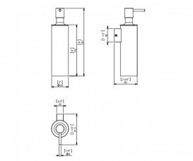 Диспенсер для рідкого мила Sonia Contract-Hospitality підвісний нержавіюча сталь хром 126811