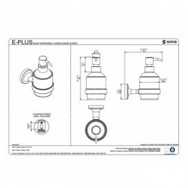 Диспенсер для жидкого мыла Sonia E-Plus настенный белый/хром 124619