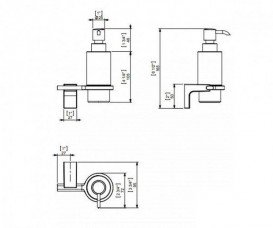 Диспенсер для рідкого мила Sonia Eletech настінний білий / хром 114252